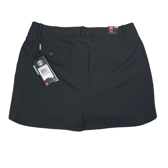 NWT UNDER ARMOUR Women's Links Woven Golf Skort Sz 10 Black - Picture 6 of 8